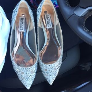Badgley Mischka pointed flats